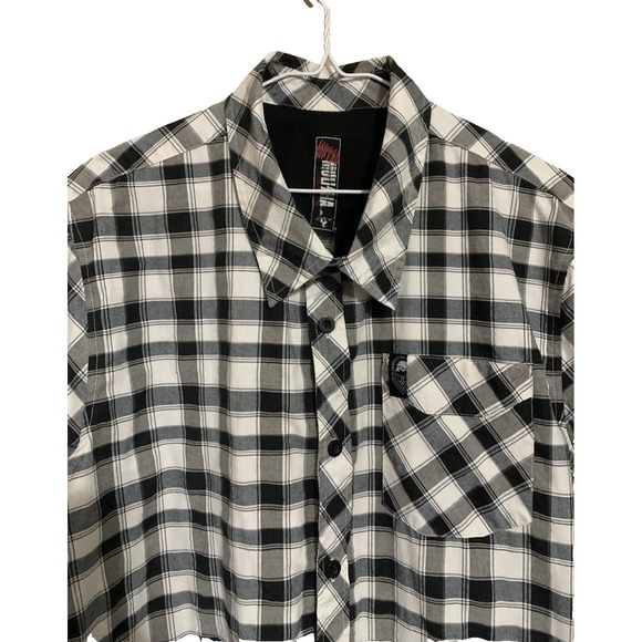 Metal Mulisha Short Sleeve Button Up  Shirt Men's XL Biker Skater Y2K - Picture 4 of 16